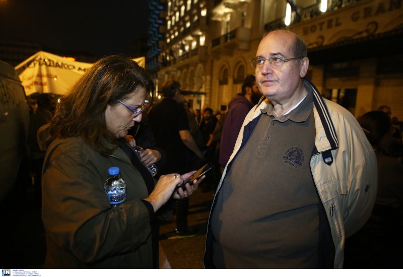 Ο Νίκος Φίλης στην πορεία για το Πολυτεχνείο Φωτογραφία: INTIME NEWS