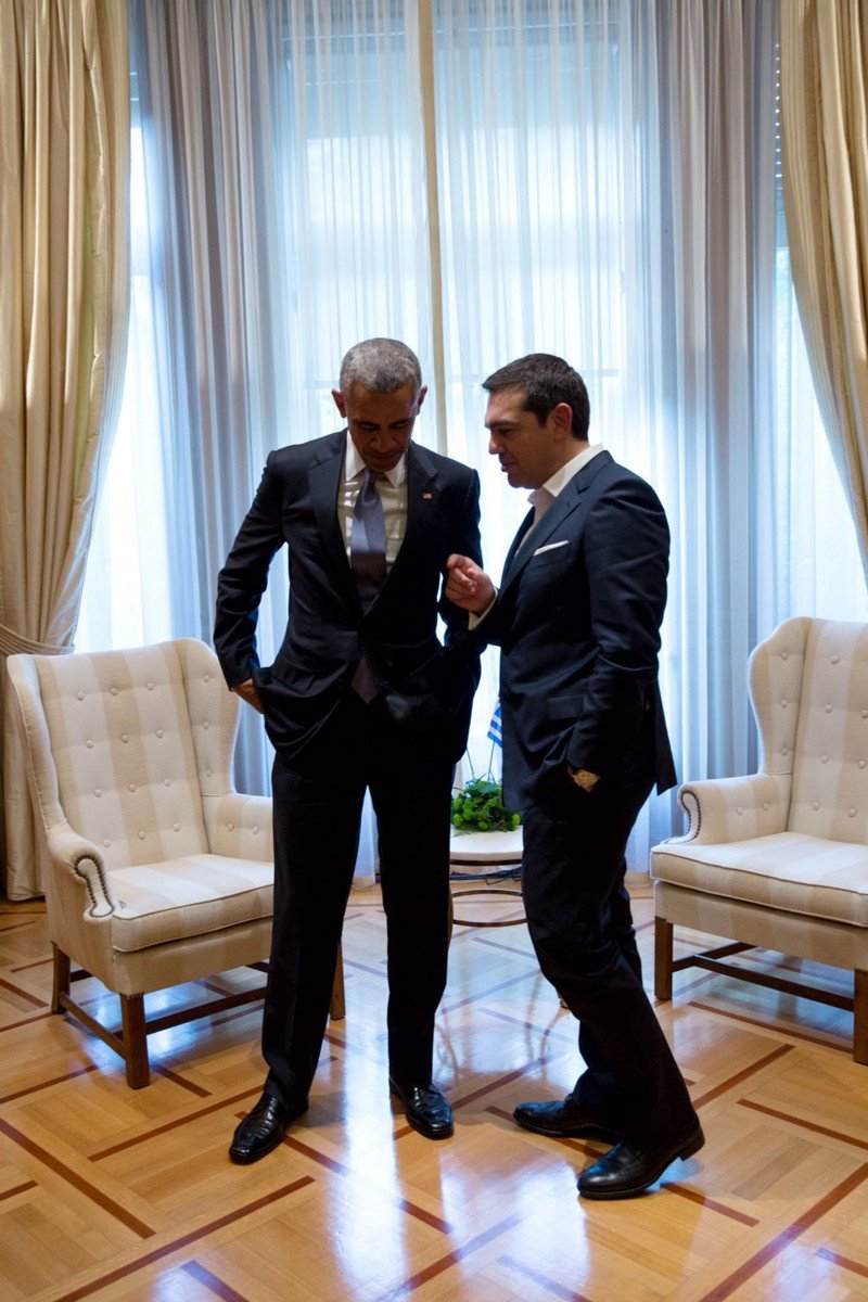 Oμπάμα Τσίπρας στο Μαξίμου
