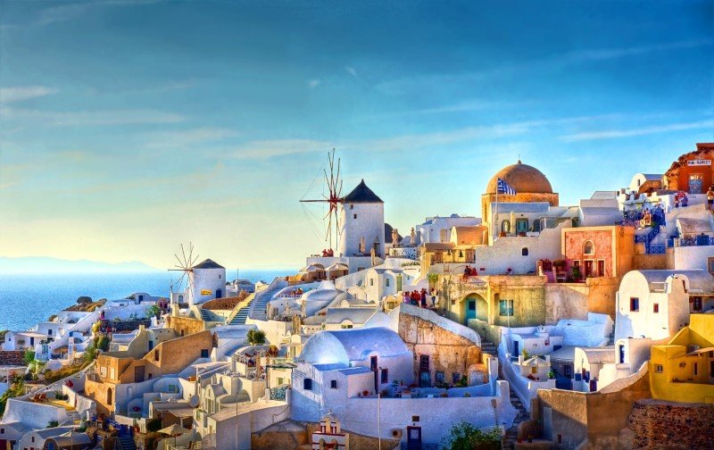 Μαγευτική η θέα από την Οία της Σαντορίνης