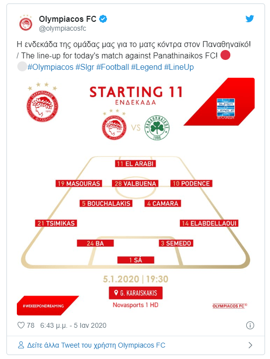 Super League Olympiakos Pana8hnaikos 1 0 Teliko Spor Iefimerida Gr