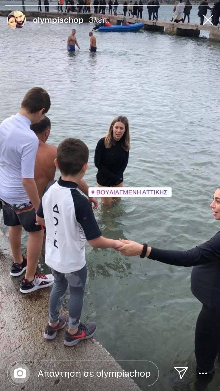Δεν πτοήθηκε από τις χαμηλές θερμοκρασίες η Ολυμπία Χοψονίδου