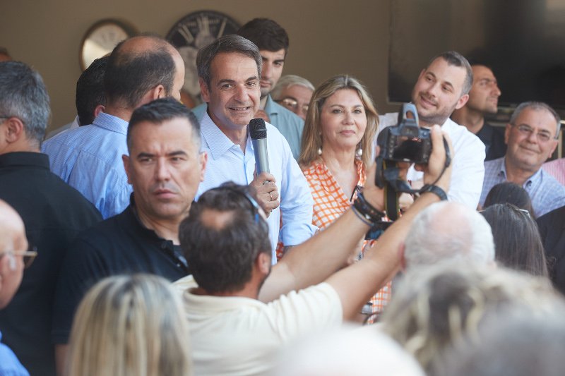Ομιλία του Κυριάκου Μητσοτάκη στο Βόλο / Φωτογραφία: EUROKINISSI