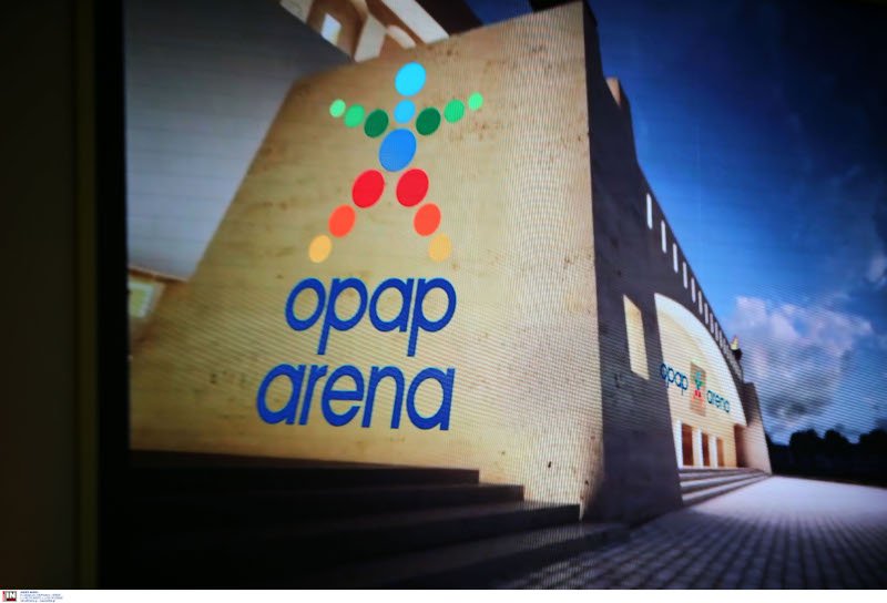 Η ονομασία του νέου γηπέδου τη ΑΕΚ, «OPAP ARENA» / Φωτογραφία: INTIME NEWS