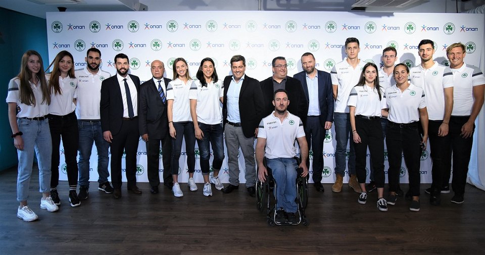 Σταύρος Ντίνος – Γενικός Διευθυντής Παναθηναϊκού Α.Ο., Στέφανος Αυγουλέας - Αντιπρόεδρος Παναθηναϊκού Α.Ο., Οδυσσέας Χριστοφόρου – Αναπληρωτής Διευθύνων Σύμβουλος ΟΠΑΠ, Παναγιώτης Τριαντόπουλος – Αντιπρόεδρος &amp; Διευθύνων Σύμβουλος DPG Group of Companies, Γιάννης Ρόκκας – Διευθυντής Μάρκετινγκ Επικοινωνίας ΟΠΑΠ, και αθλητές του Παναθηναϊκού Α.Ο.