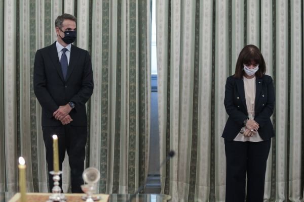 Ο πρωθυπουργός Κυριάκος Μητσοτάκης και η Πρόεδρος της Δημοκρατίας Κατερίνα Σακελλαροπούλου