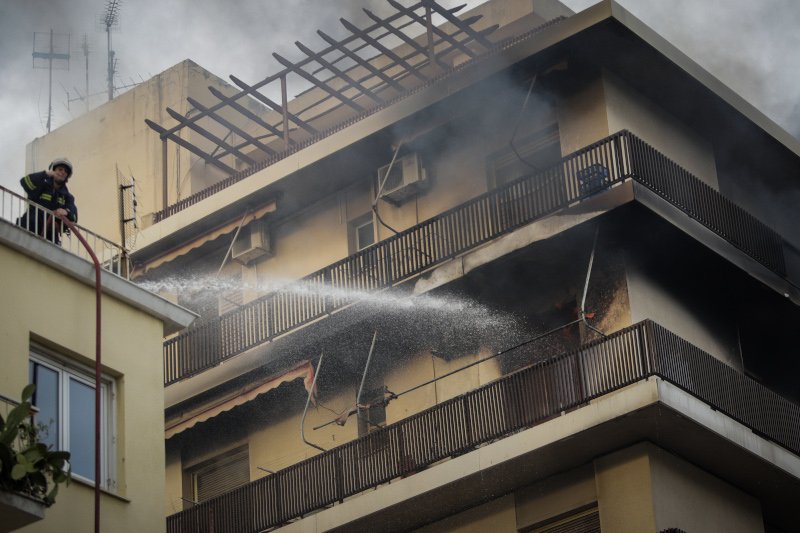 Κατά τη διάρκεια της κατάσβεσης της πυρκαγιάς