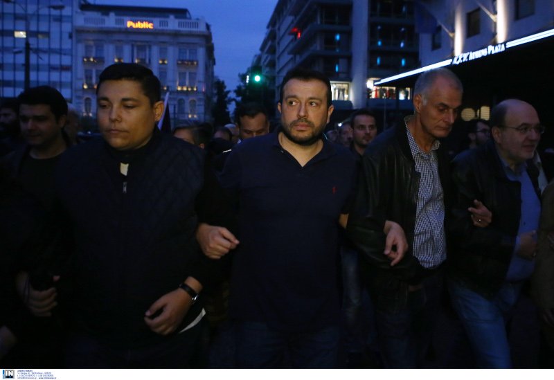 Ο Νίκος Παππάς και ο Γιάννης Μπουρνούς / Φωτογραφία: INTIME NEWS