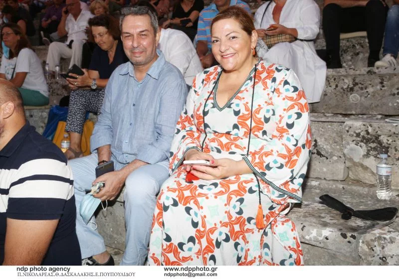 Ο Χρήστος Χατζηπαναγιώτης με τη Βίκυ Σταυροπούλου.