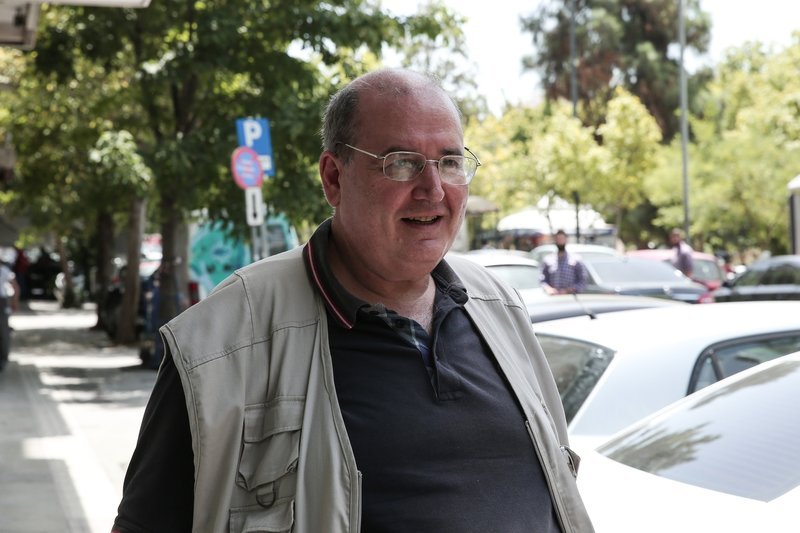 Ο Νίκος Φίλης προσέρχεται στην ΠΓ του ΣΥΡΙΖΑ στην Κουμουνδούρου όπου έγινε αποτίμηση της ήττας