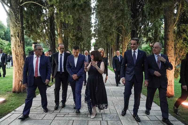 Η ΠτΔ και οι πολιτικοί αρχηγοί / Φωτογραφία: Menelaos Myrillas / SOOC