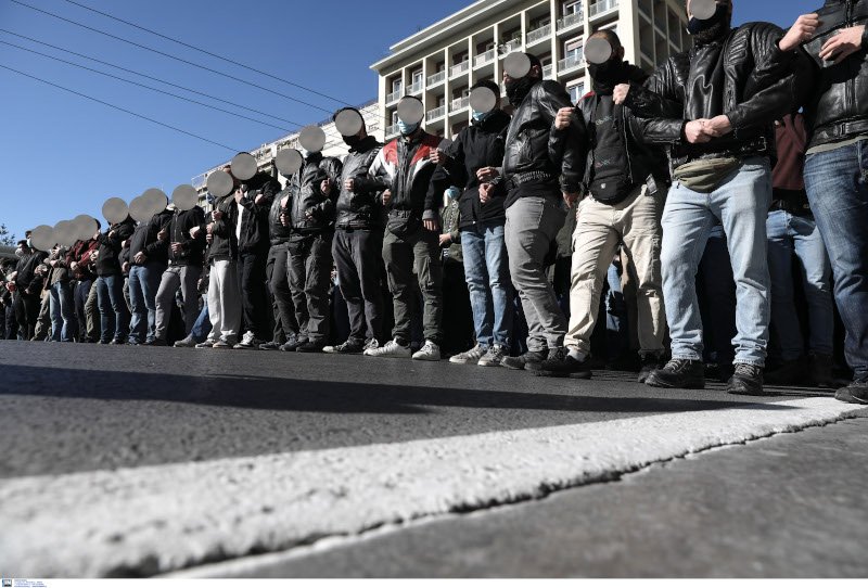 Πορεία φοιτητών στην Αθήνα. Συνωστισμός χωρίς αποστάσεις / Φωτογραφία: Intimenews
