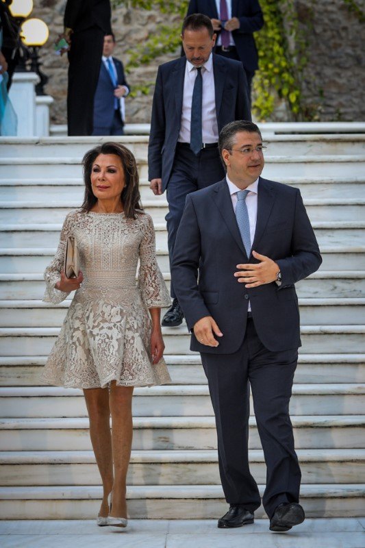 Η Γιάννα Δασκαλάκη-Αγγελοπούλου, ο Απ. Τζιτζικώστας και πίσω τους ο Γ. Στουρνάρας / Φωτογραφία: ΕUROKINISSI/ΣΩΤΗΡΗΣ ΔΗΜΗΤΡΟΠΟΥΛΟΣ