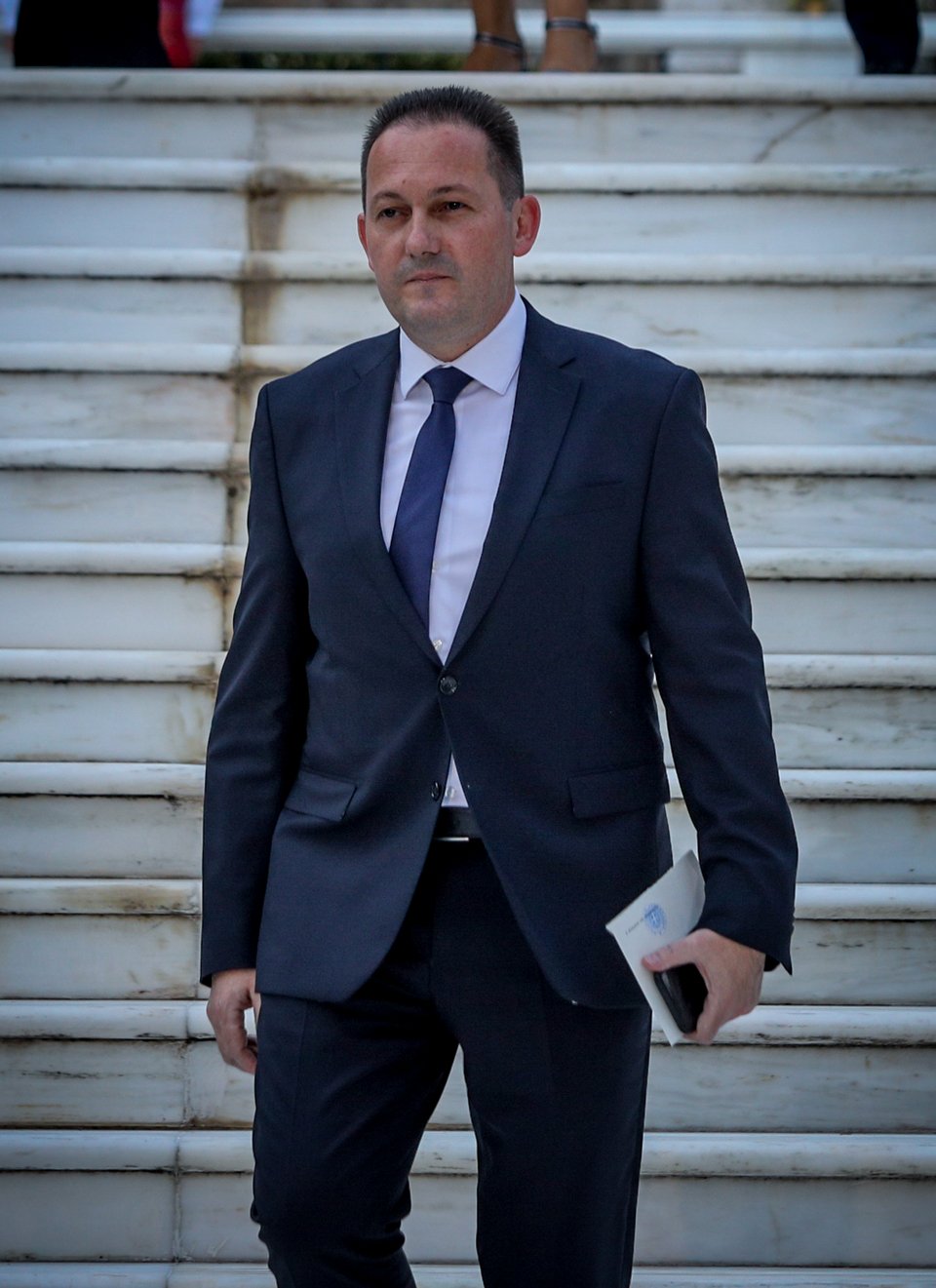 Ο κυβερνητικός εκπρόσωπος Στέλιος Πέτσας στο Προεδρικό Μέγαρο / Φωτογραφία: ΕUROKINISSI/ΣΩΤΗΡΗΣ ΔΗΜΗΤΡΟΠΟΥΛΟΣ