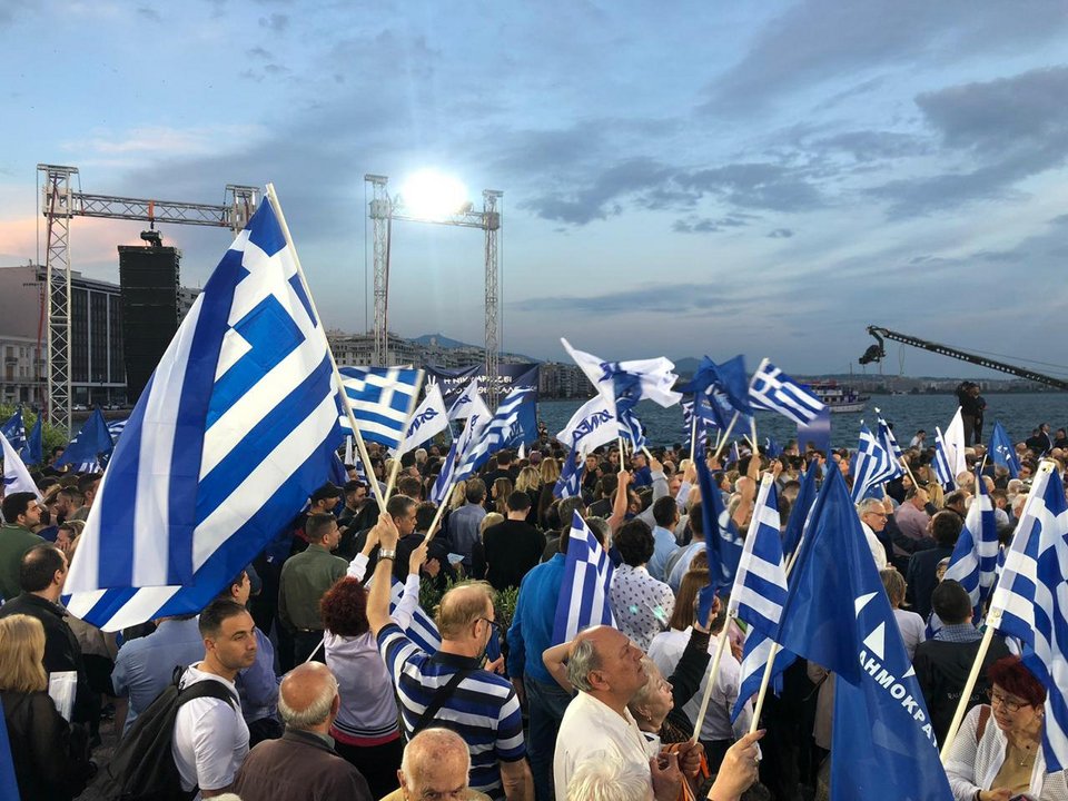 Υψηλή συμμετοχή στην τελευταία αυτή συγκέντρωση του Κυριάκου Μητσοτάκη στη Θεσσαλονίκη