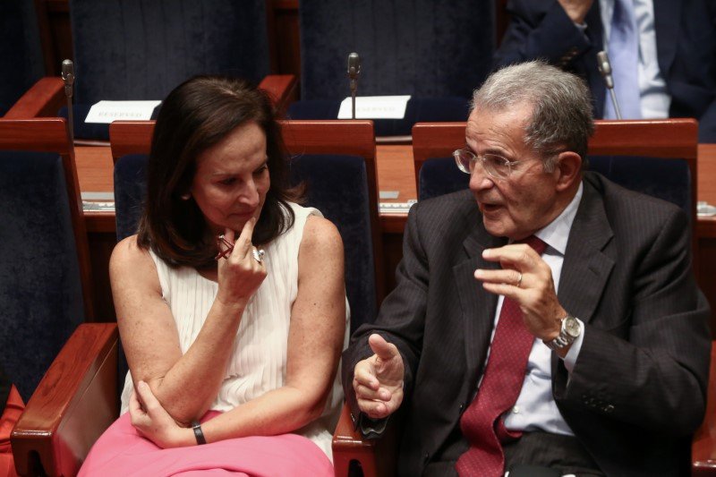 Ο Ρομάνο Πρόντι κσι η Αννα Διαμαντοπούλου