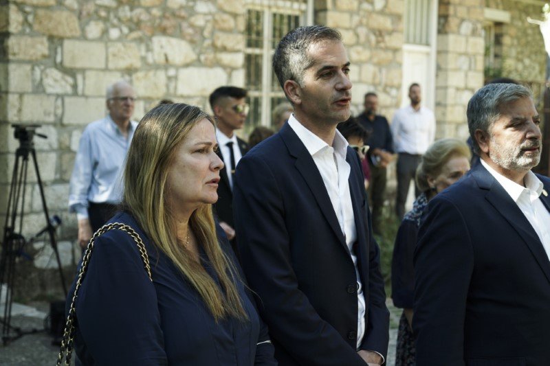 Από αριστερά: Ανννα Ροκοφύλλου, Κ. Μπακογιάννης, Γ. Πατούλης -Φωτογραφία: SOOC