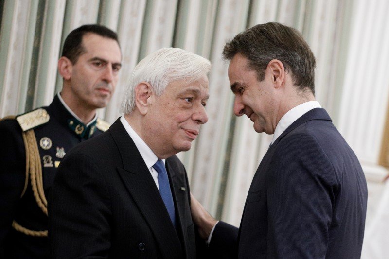 Ο Προκόπης Παυλόπουλος με τον Πρωθυπουργό, Κυριάκο Μητσοτάκη