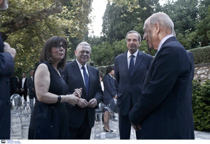 Από αριστερά: Κ. Σακελλαροπούλου, Λ. Παπαδήμος, Αντ. Σαμαράς, Κ. Σημίτης / Φωτογραφία: Intimenews/ΤΖΑΜΑΡΟΣ ΠΑΝΑΓΙΩΤΗΣ
