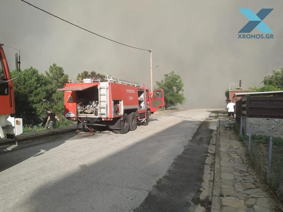 Πυροσβεστικό όχημα στις Σάπες Ροδόπης/ Φωτογραφία: xronos.gr