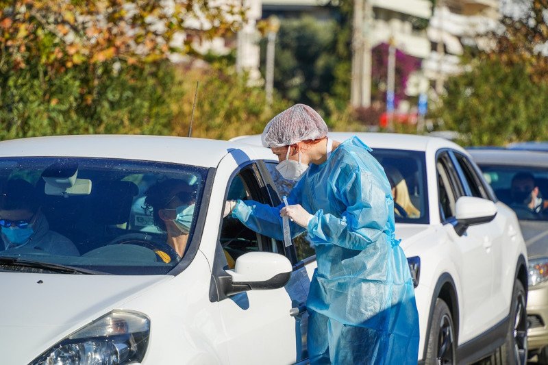 rapid test κορωνοϊού μέσω drive through