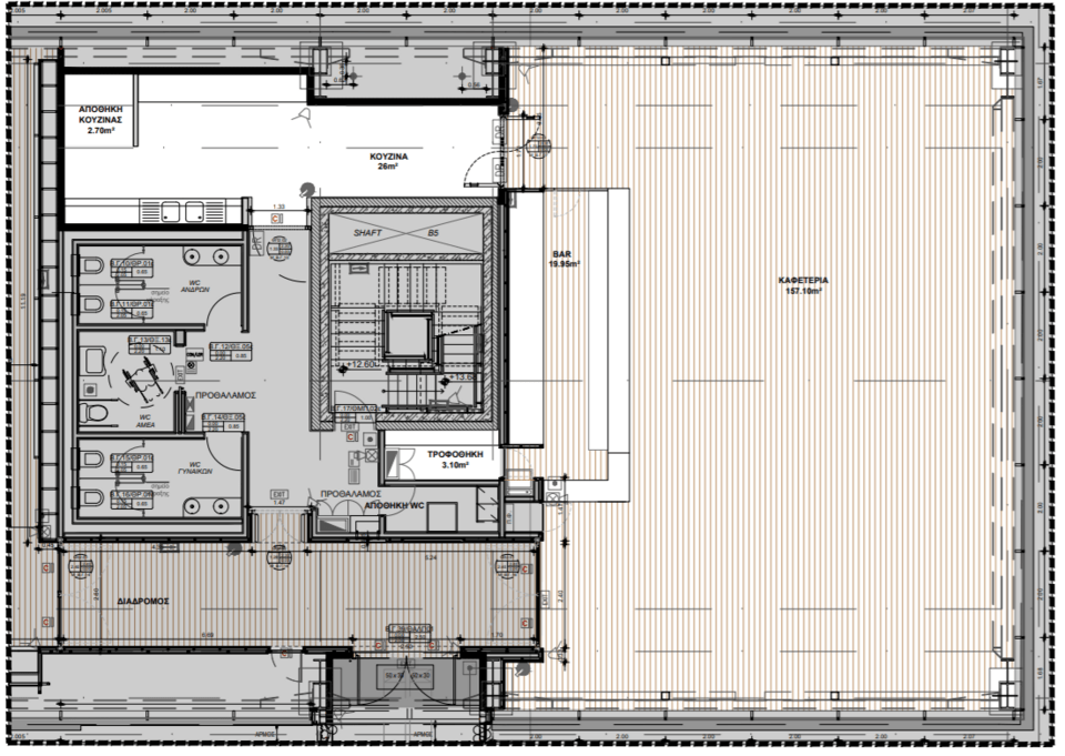 Κάτοψη του εστιατορίου της Εθνικής Πινακοθήκης