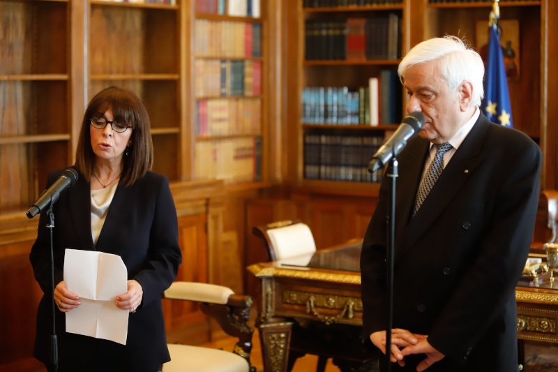 H αντιφώνηση της νέας Προέδρου της Δημοκρατίας / Φωτογραφία: EUROKINISSI/ΠΑΝΑΓΙΩΤΗΣ ΣΤΟΛΗΣ