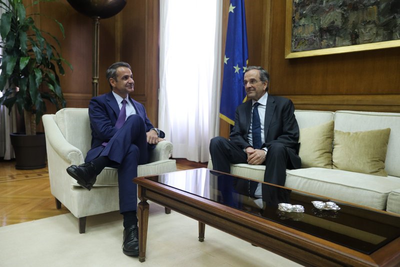 Συνάντηση του Κυριάκου Μητσοτάκη με τον Αντώνη Σαμαρά