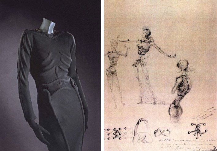 Schiaparelli φόρεμα σκελετός