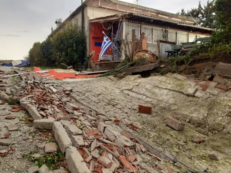 Σέρρες καταστροφές από ανεμοστρόβιλο