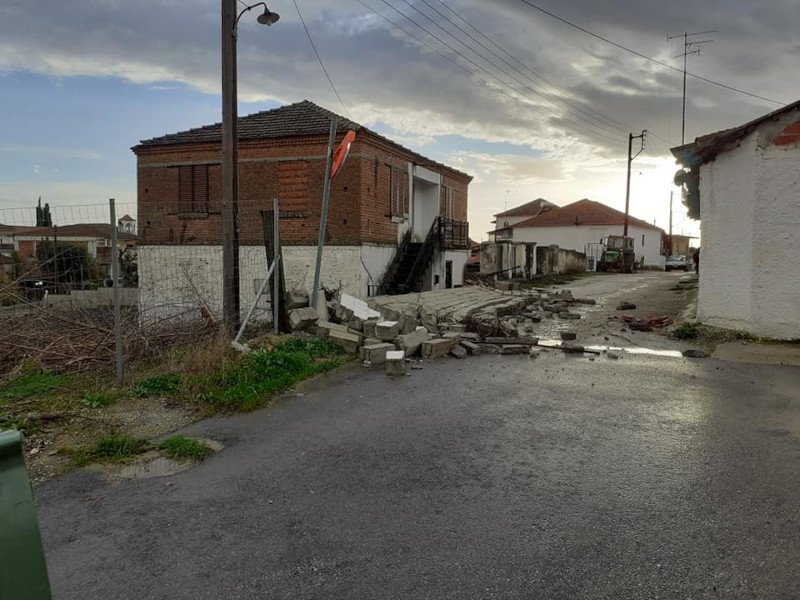 Σέρρες καταστροφές από ανεμοστρόβιλο