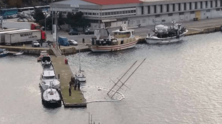 Το ιστιοφόρο σκάφος που βυθίστηκε στην Καβάλα