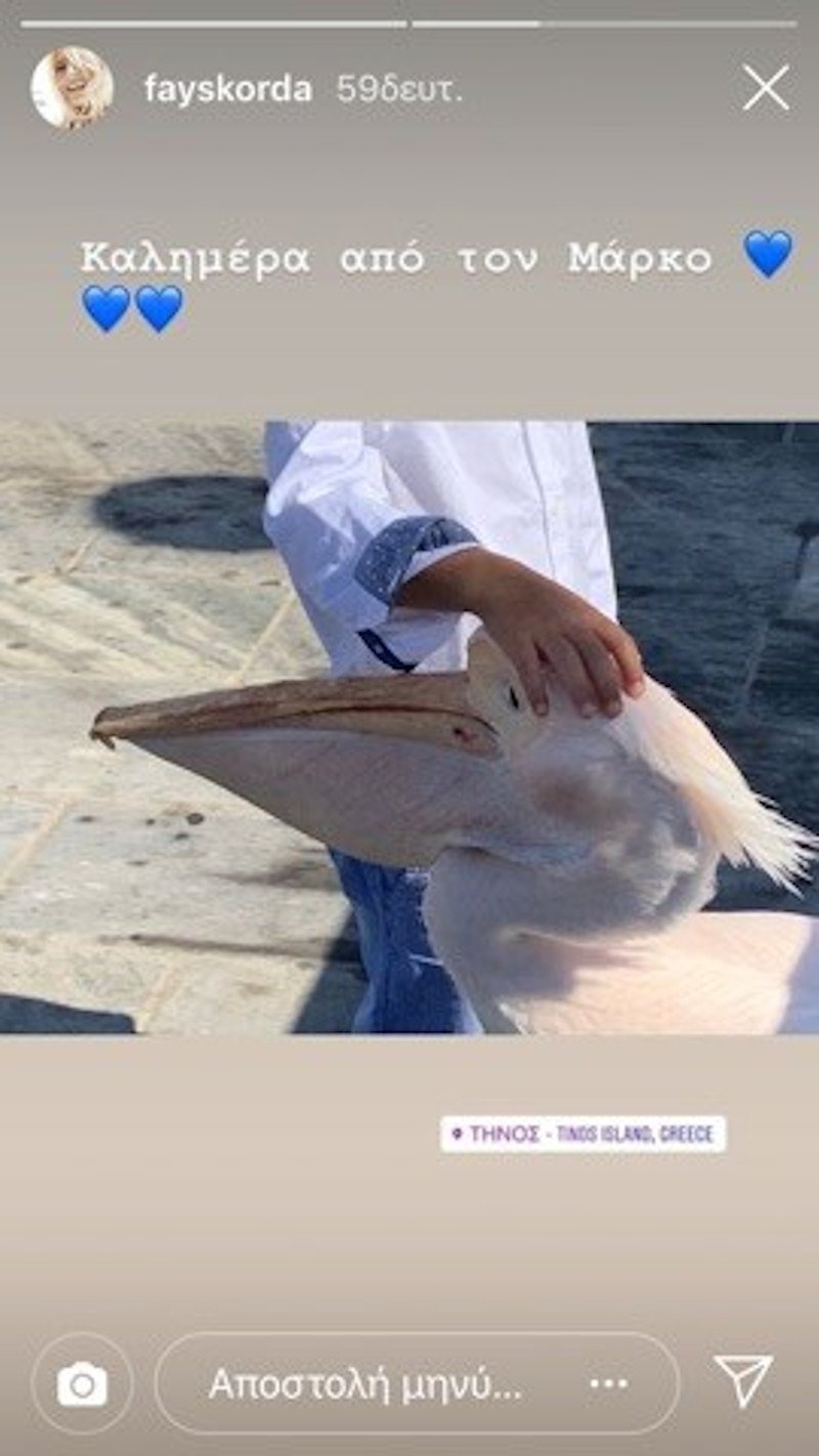 Η Φαίη Σκορδά στην Τήνο / Φωτογραφία: Instagram