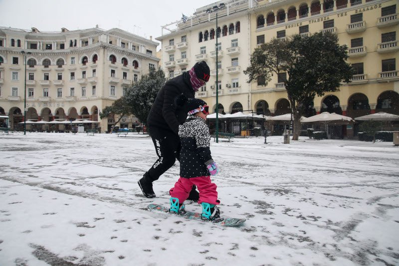 χιονισμένη Θεσσαλονίκη