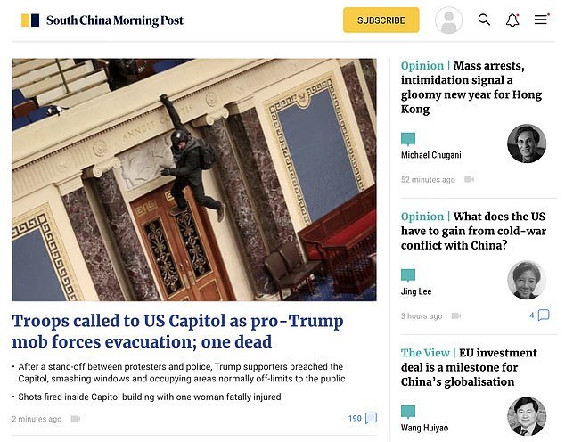 Η κάλυψη των γεγονότων από την South Morning Post στην Κίνα