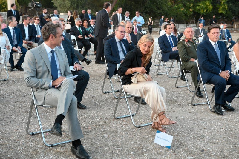 Κυρ. Μητσοτάκης, Μαρέβα Μητσοτάκη και Μιλτ. Βαρβιτσιώτης