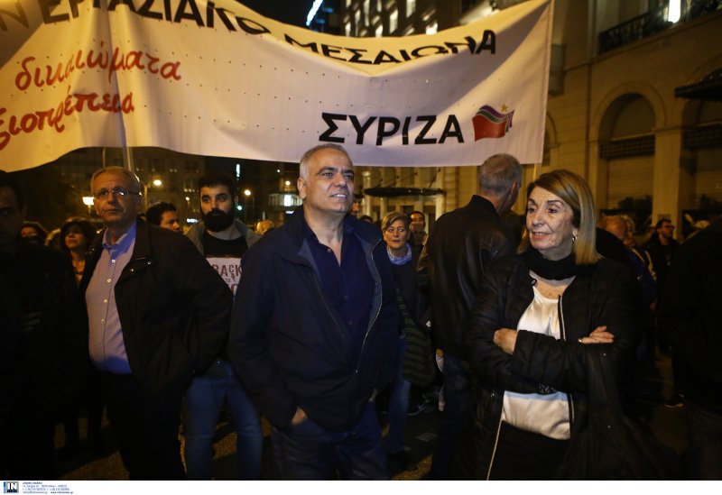 O Πάνος Σκουρλέτης, μαζί με την Τασία Χριστοδουλοπούλου / Φωτογραφία: INTIME NEWS