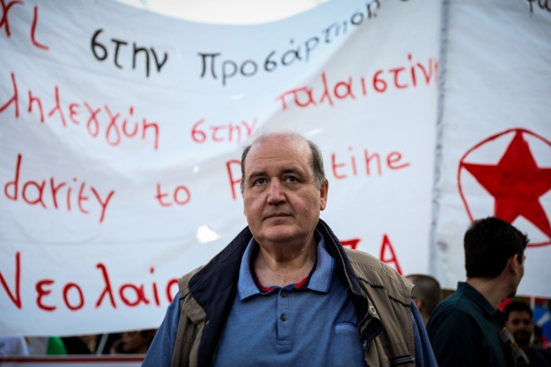 Ο Νίκος Φίλης στην πορεία διαμαρτυρίας στην Ισραηλινή πρεσβεία -Φωτογραφία: EUROKINISSI/ΣΩΤΗΡΗΣ ΔΗΜΗΤΡΟΠΟΥΛΟΣ