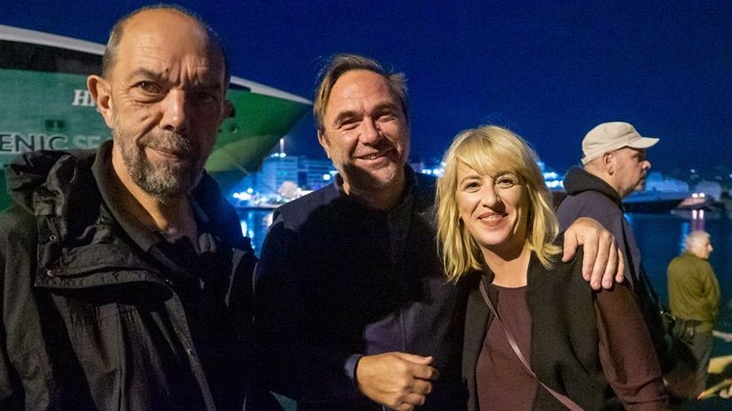 Φωτογραφία από το σάιτ Left.gr -Μπελαβίλας, Κόκκαλης, Δούρου στο λιμάνι για τους μετανάστες