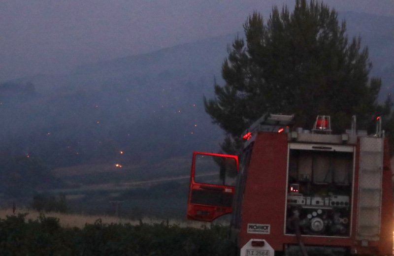 Πυροσβεστικό όχημα στη Τανάγρα