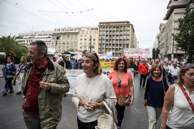 Η Τασία Χριστοδουλοπούλου σε πορεία