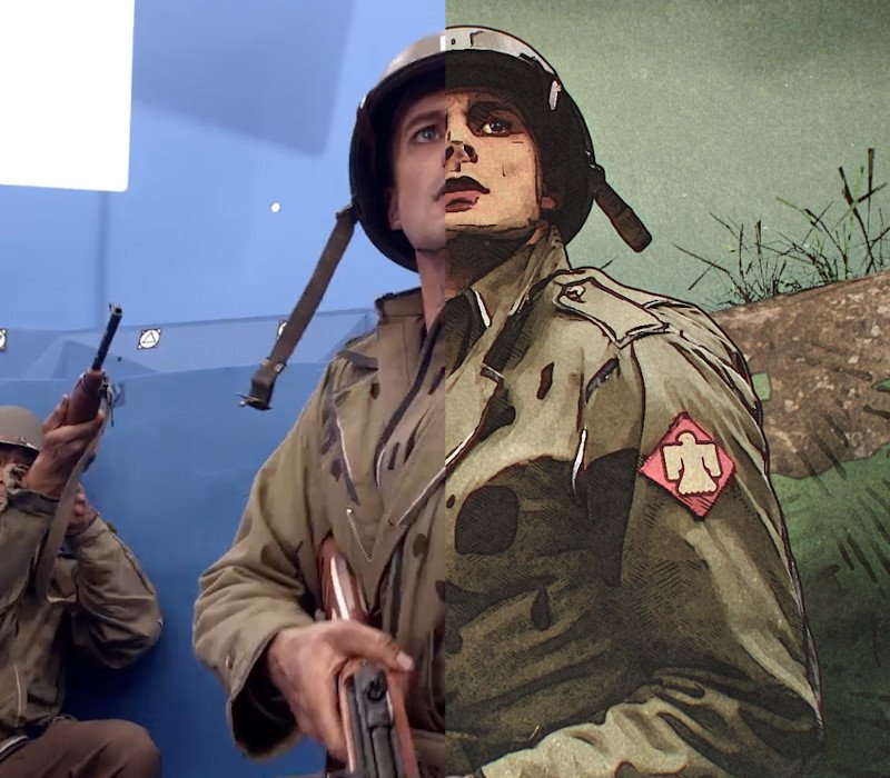 Το Trioscope συνδυάζει κορυφαίας ποιότητας CGI με live-action ερμηνείες, αποδίδοντας ένα μοναδικό οπτικό αποτέλεσμα εδώ σκηνή με τον Μπράντλεϊ Τζέιμς