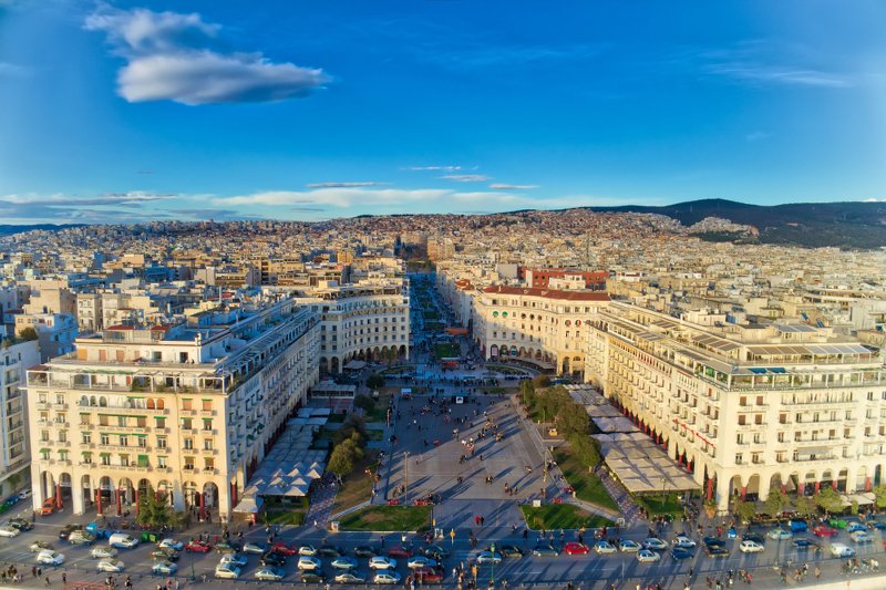 H πλατεία Αριστοτέλους από ψηλά.