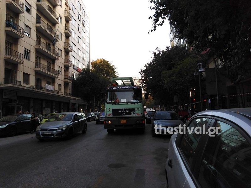 Γερανός στους δρόμους της Θεσσαλονίκης