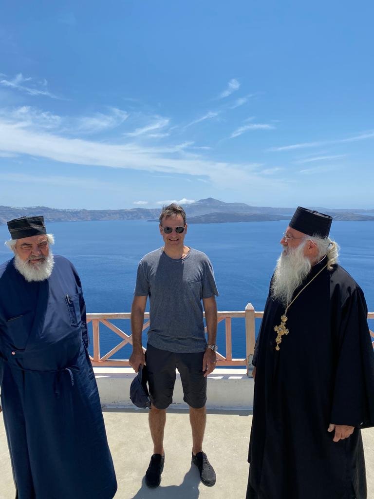 Ο Κυριάκος Μητσοτάκης στην Θηρασιά