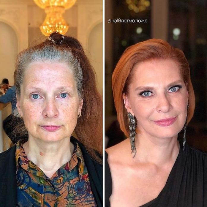 Αν την έβλεπες στον δρόμο θα έλεγες ότι είναι μια ταλαιπωρημένη γυναίκα, μετά την αλλαγή στο χρώμα των μαλλιών και το κούρεμα, έγινε μια υπέρκομψη κυρία