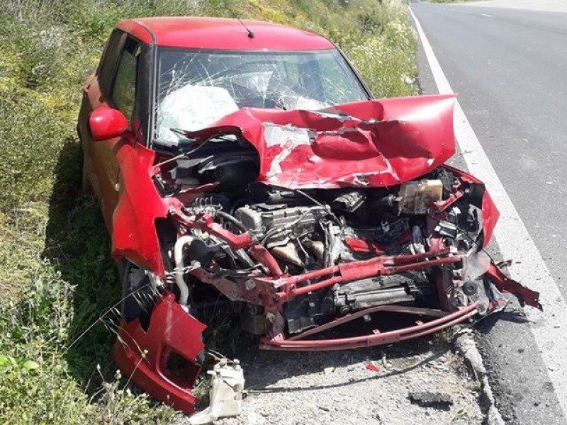 Το όχημα που σχεδόν διαλύθηκε στη Κρήτη / Φωτογραφία: ekriti - Παναγιώτης Βλάχος