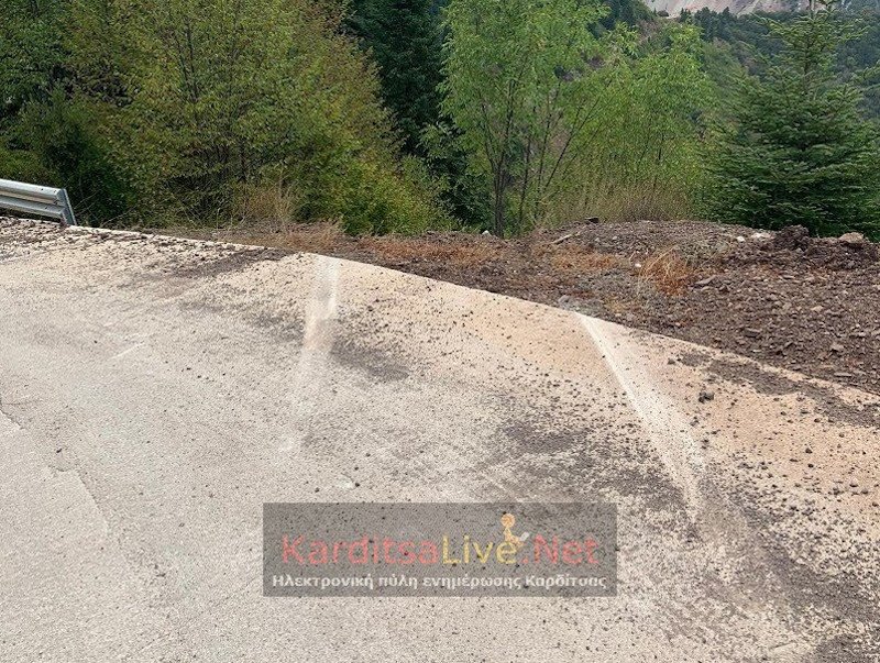 Περαστικός εντόπισε τα ίχνη του αυτοκινήτου που έπεσε στον γκρεμό / Φωτογραφία: karditsalive.net