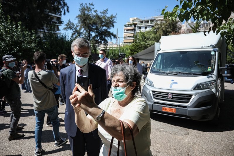 Στην πλατεία της Κυψέλης ο Σωτήρης Τσιόδρας / Φωτογραφία: EUROKINISSI/ΣΩΤΗΡΗΣ ΔΗΜΗΤΡΟΠΟΥΛΟΣ