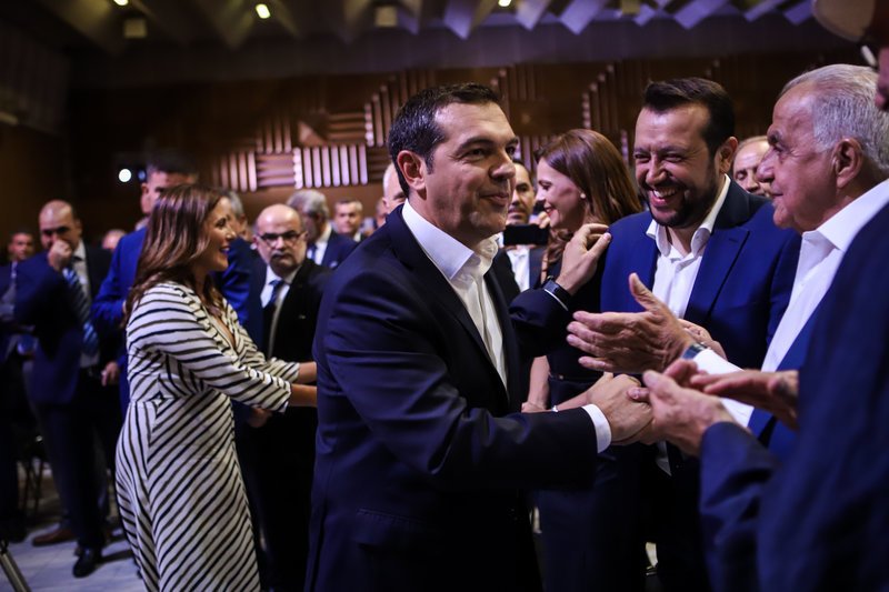 Περιστέρα Μπαζιάνα, Αεξης Τσίπρας, Νϊκος Παππάς, Αλέκος Φλαμπουράρης στη ΔΕΘ 2019