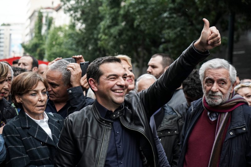 Ο Αλέξης Τσίπρας στην πορεία του Πολυτεχνείου /Φωτογραφία: SOOC